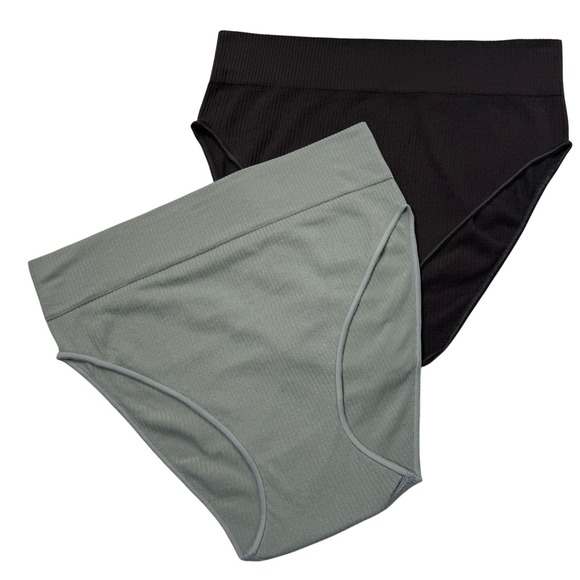 SKIMS Other - SKIMS Stretch Rib Brief Lot of 2 NEW Soot sea Haze L/XL
